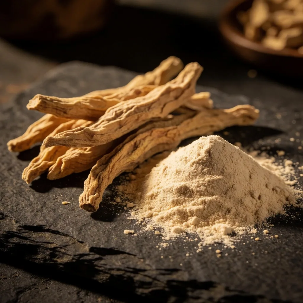 Ashwagandha root and powder
