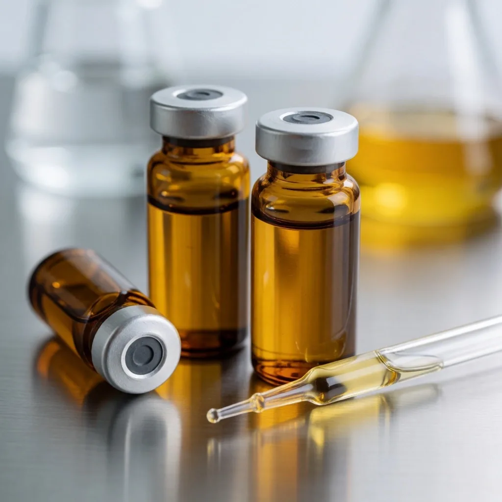 Laboratory vials with botanical extracts